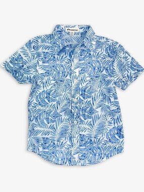 Appaman Blue Palms Day Shortsleeve Party Shirt